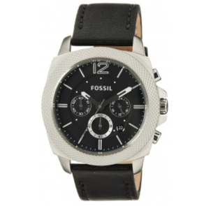Watch strap Fossil BQ1731 Leather Black 24mm